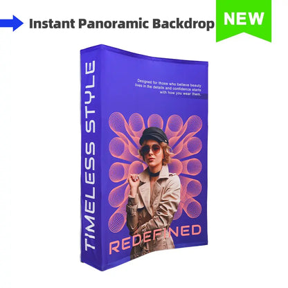 Single Sided Curved Fabric Popup Displays