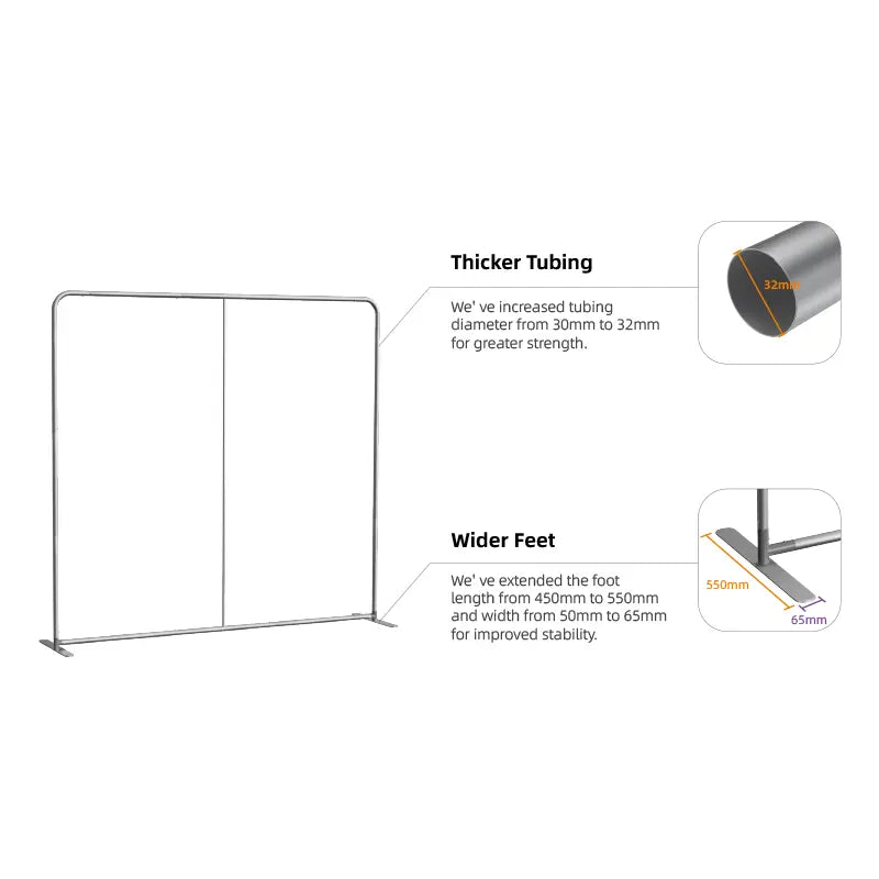 Ez Tube Tension Fabric Display (Round Corners)