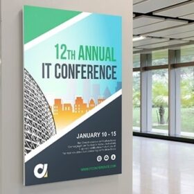 PVC sign for a confertence interior