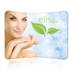 10ft ez tube curved strech fabric display in Vancouver