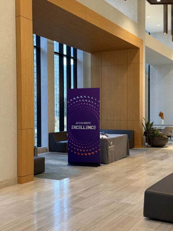 eco friendly board sign for an event in Vancouver