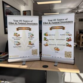 Table top event display banners